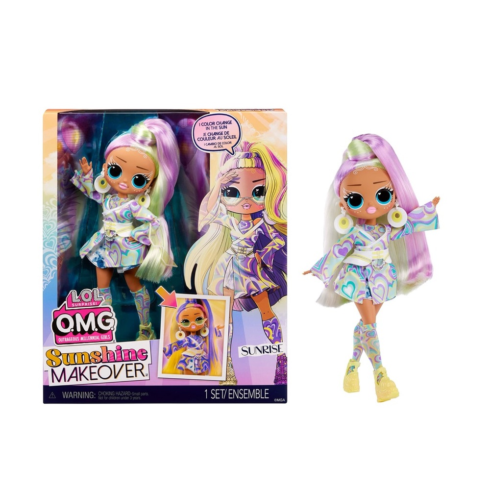 🆕 LOL Surprise OMG Sunshine Makeover  Sunrise Doll with Color Change Surprises